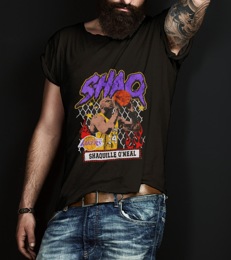 Shaquille O'Neal Shaq Los Angeles Lakers Basketball Icon 34 T-Shirt