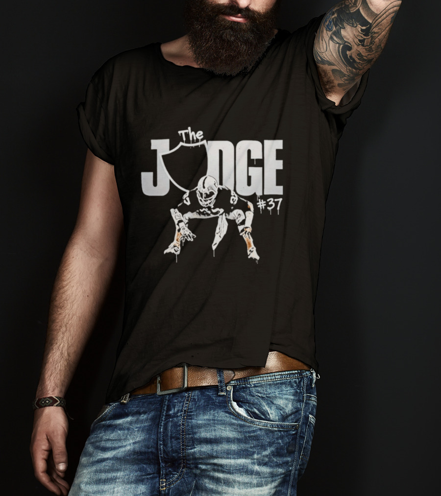 The Judge Las Vegas Raiders 37 Linebacker T-Shirt