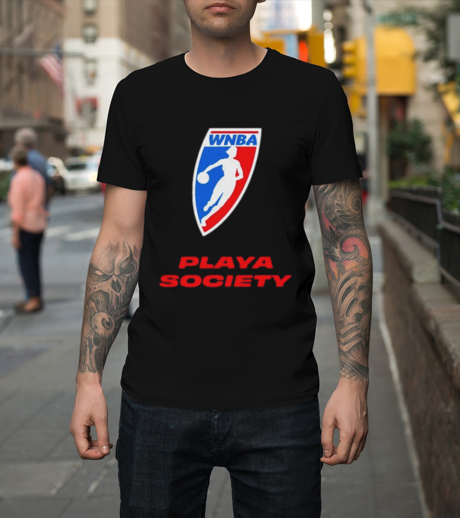 WNBA Playa Society Women's National Basketball Association T-Shirt