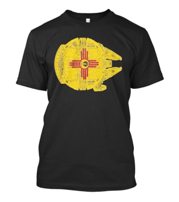 New Mexico Zia Symbol On Millennium Falcon Starship T-Shirt