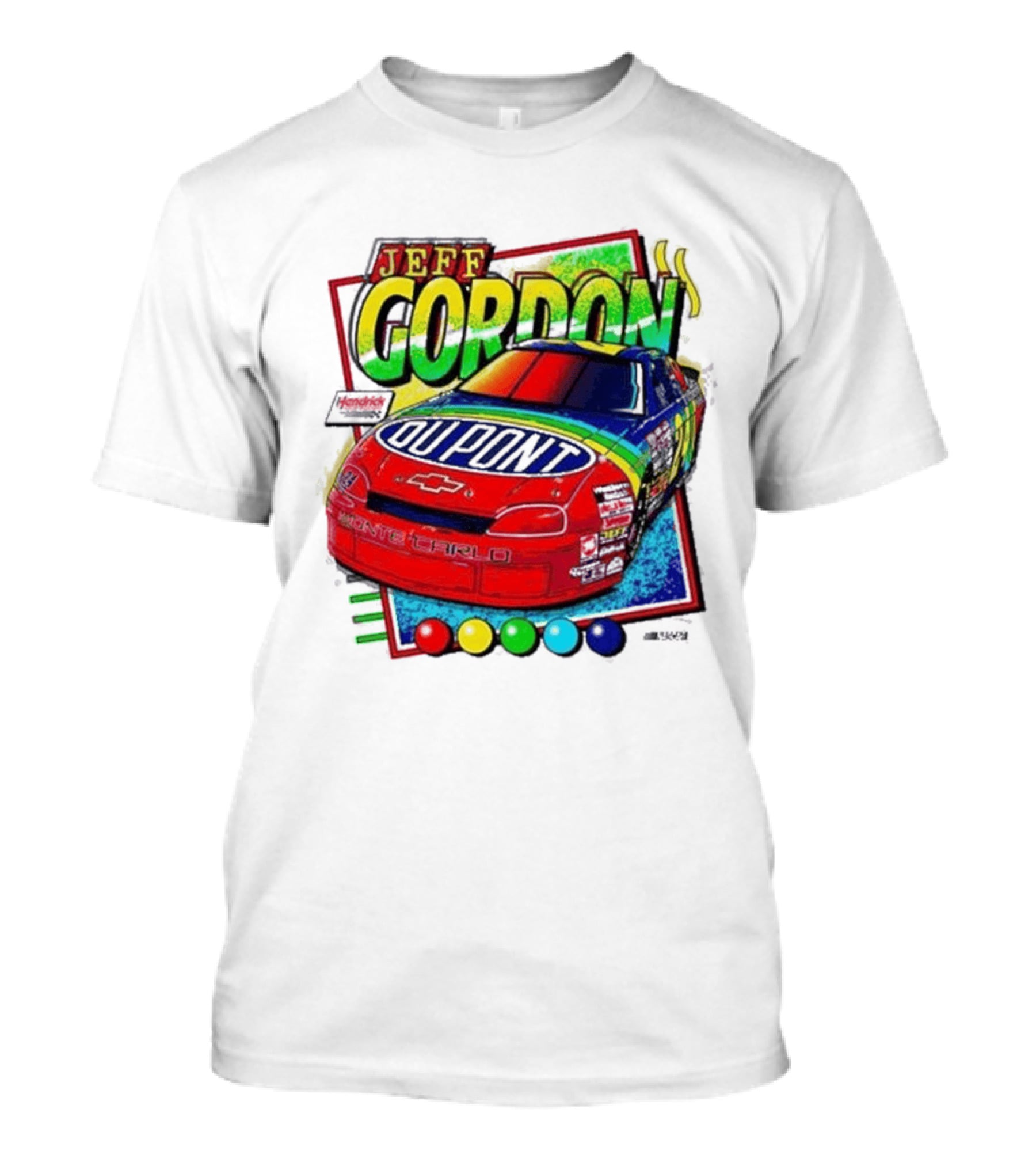 Hendrick Motorsports Jeff Gordon Dupont Chevrolet #24 Racing Car T-Shirt