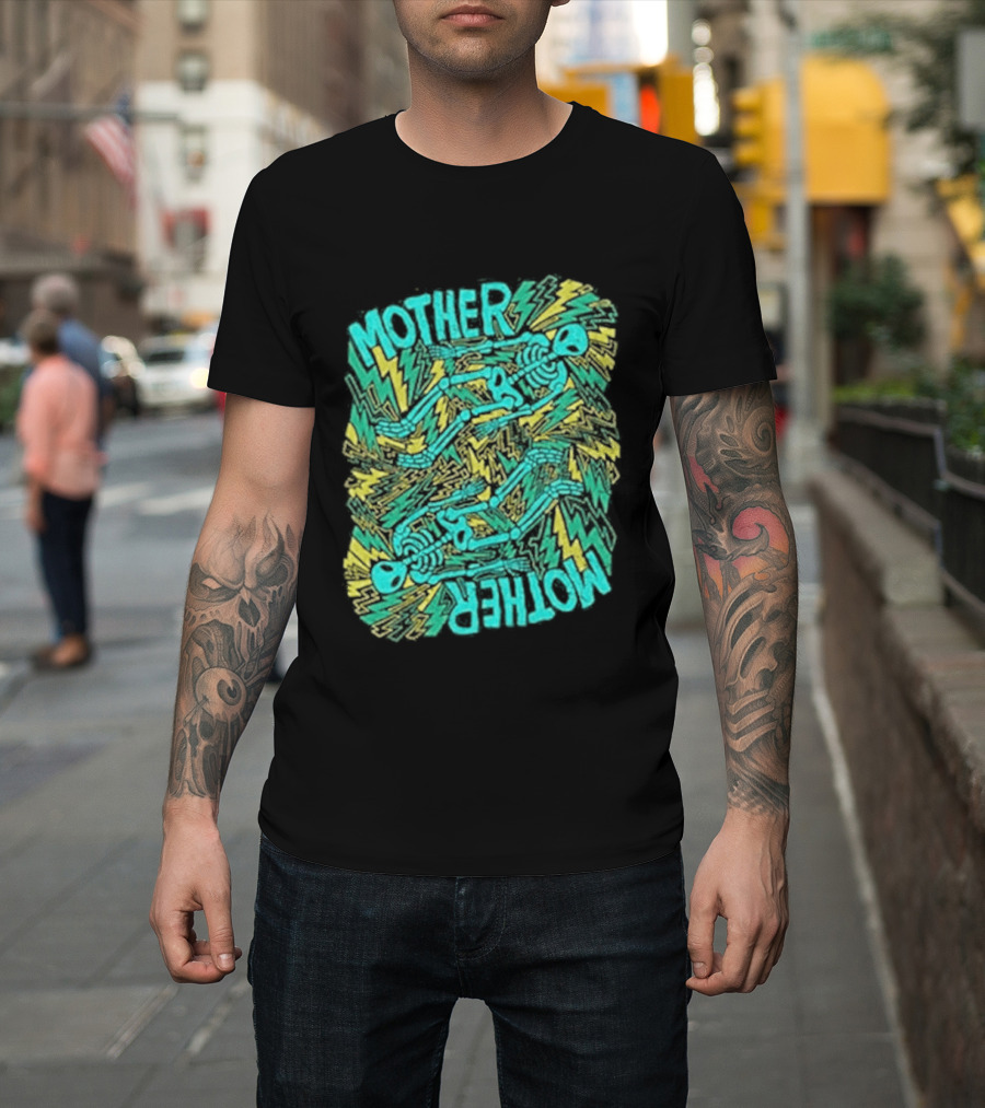 Mother Mother Grief Chapter Au Tour Lightning Figures And Neon T-Shirt
