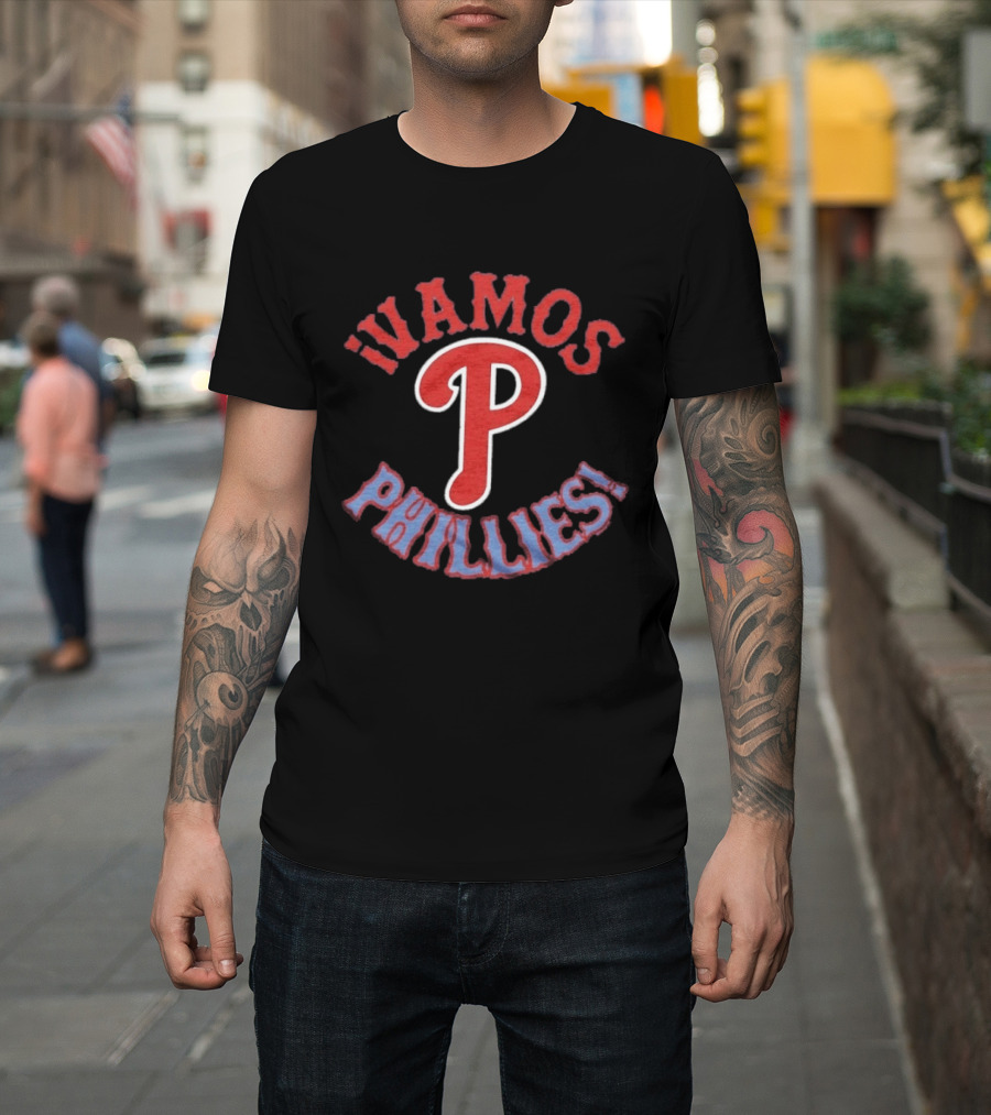 Philadelphia Phillies MLB Vamos Phillies Enthusiastic Team Spirit T-Shirt