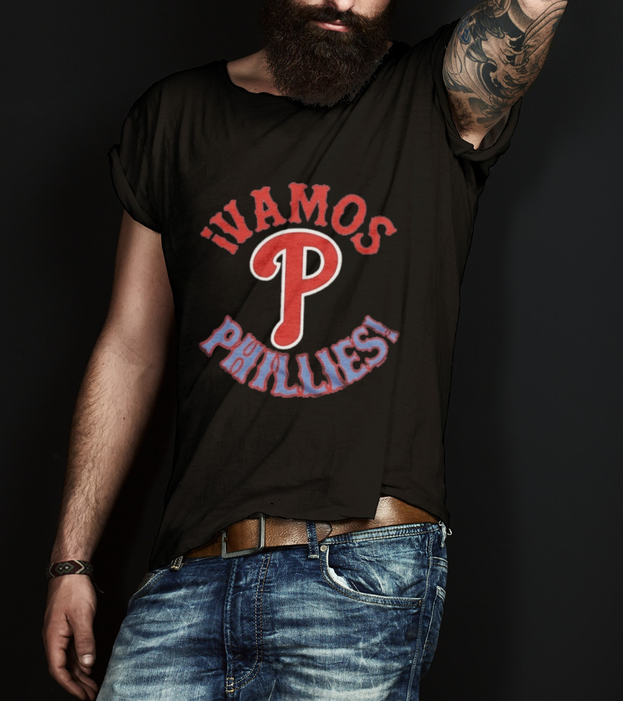 Philadelphia Phillies MLB Vamos Phillies Enthusiastic Team Spirit T-Shirt