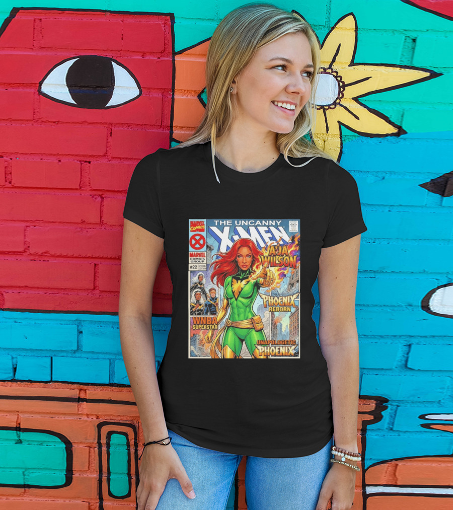 The Uncanny X Men A'Ja Wilson Phoenix Reborn WNBA Superstar Unapologetic Phoenix Comic T-Shirt