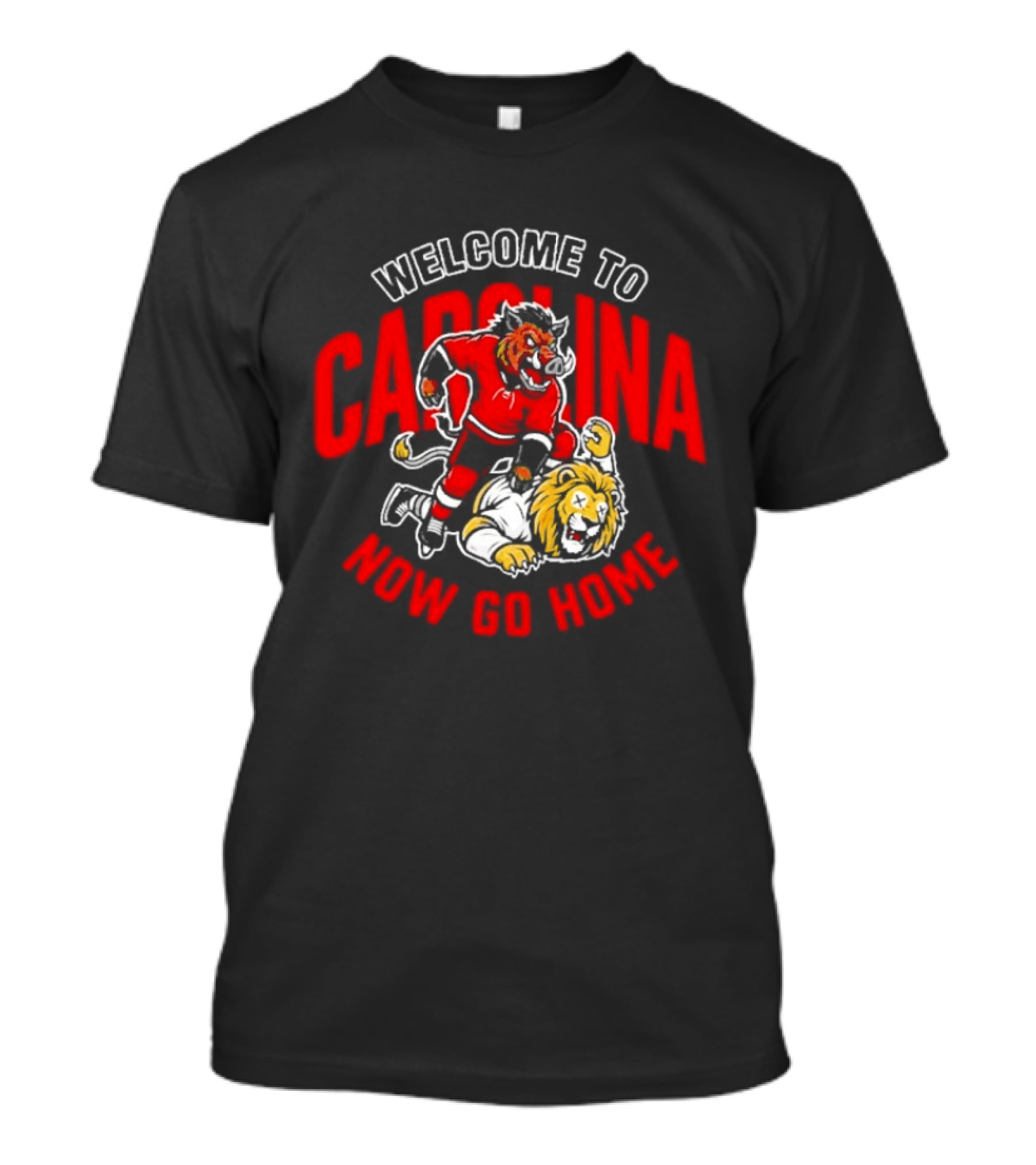 Welcome To Carolina Now Go Home Hurricanes Lion Dual Concept T-Shirt