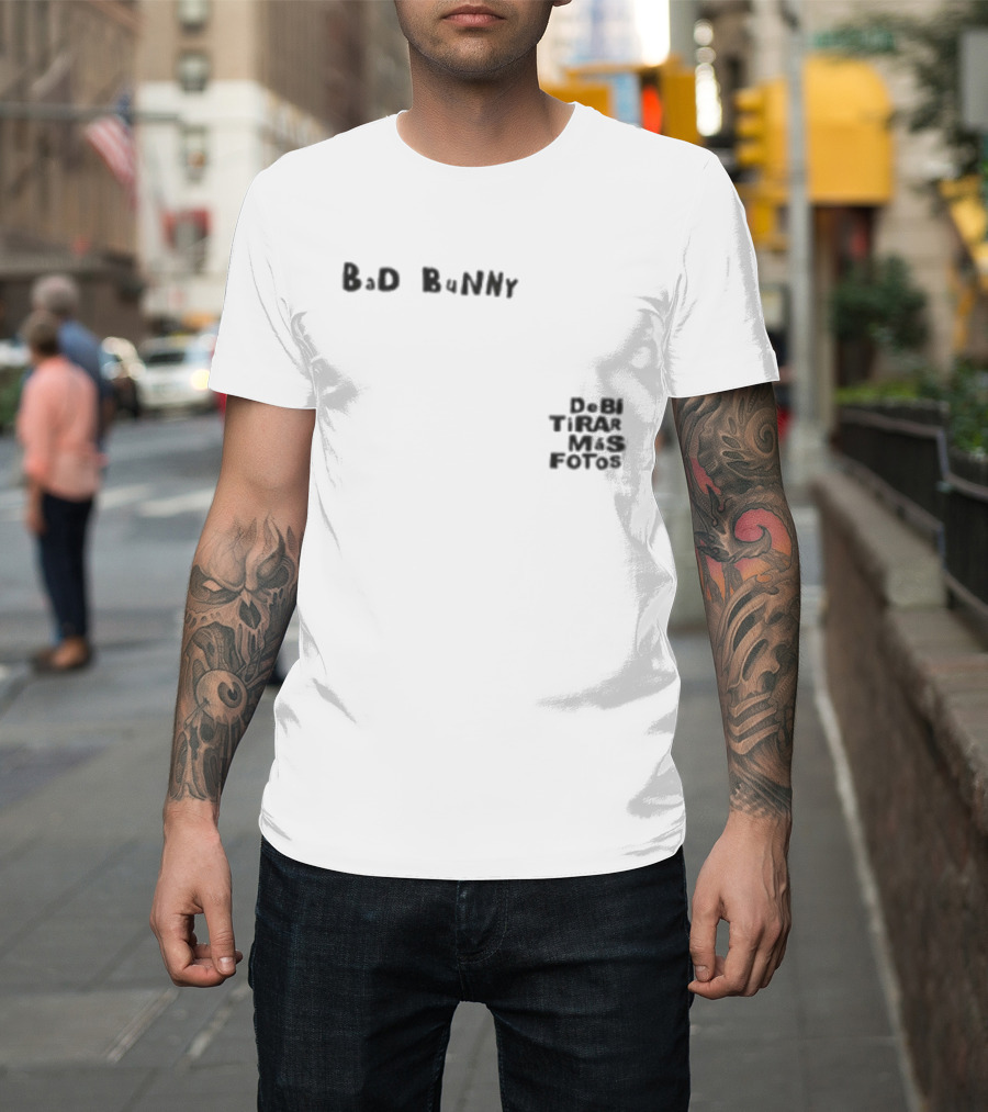 Bad Bunny Vamos A Ver Si Es Velda De Ni Tira Mas Fotos T-Shirt
