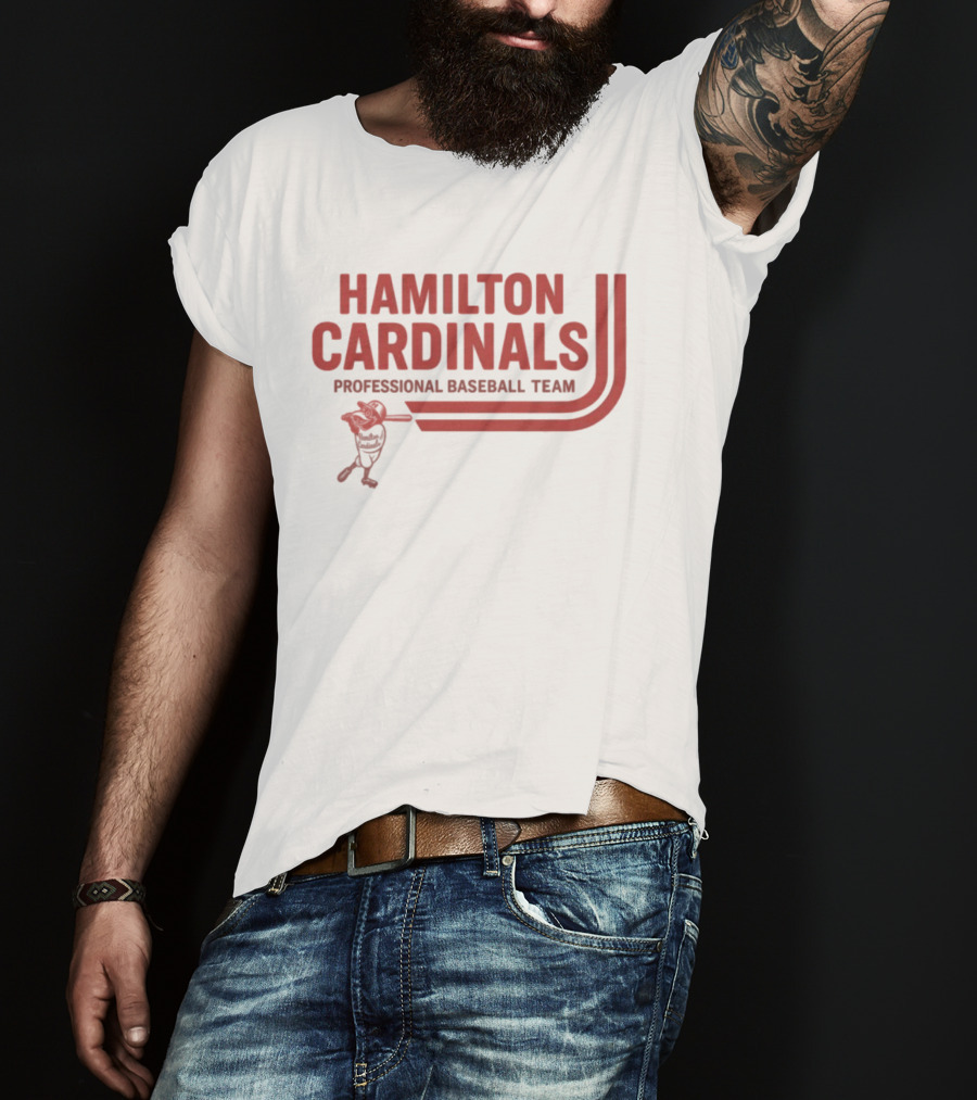 Hamilton Cardinals Professional Baseball Team Red T-Shirt