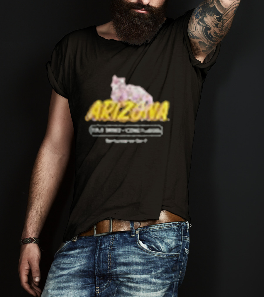 Arizona Black Cherry Blossom Bodega Cat T-Shirt