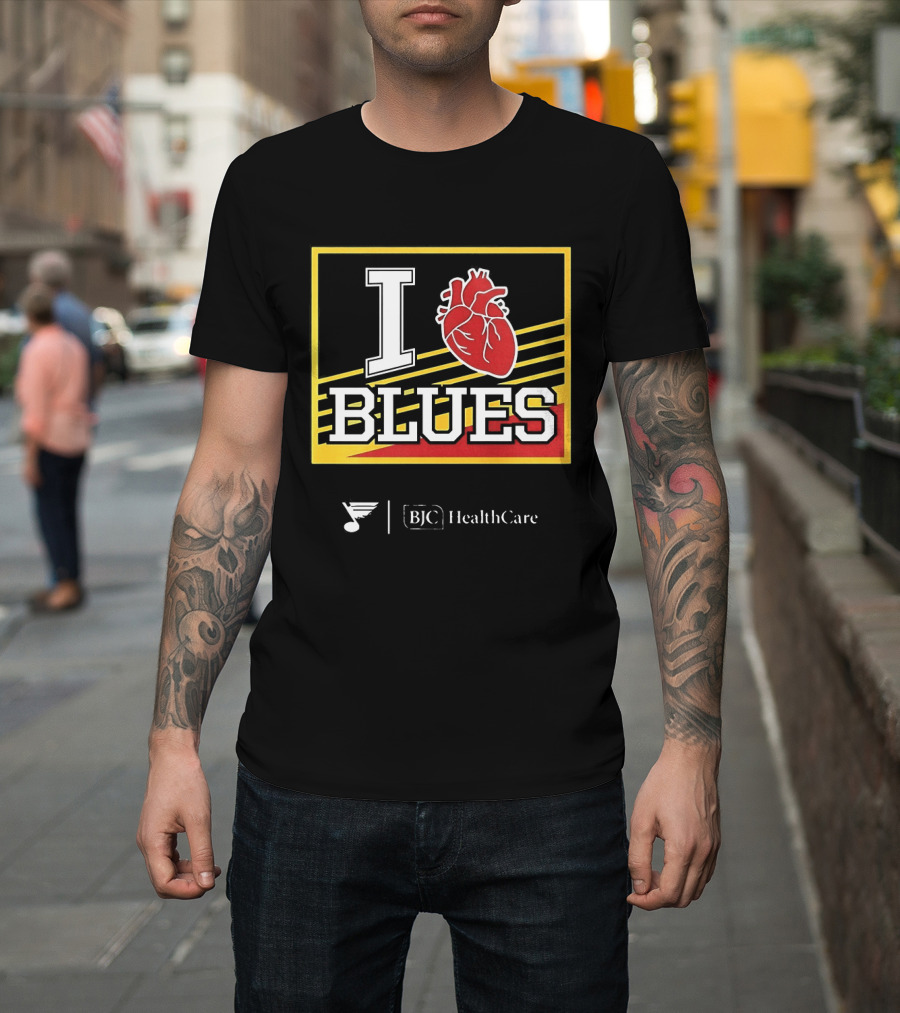 I Heart Blues 2025 BJC Healthcare Promotion T-Shirt