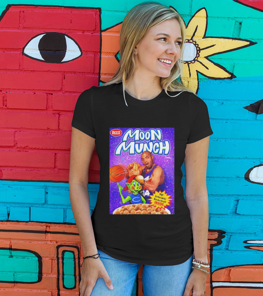 Reed Moon Munch Basketball Cereal Charles Barkley Phoenix Suns Magic T-Shirt