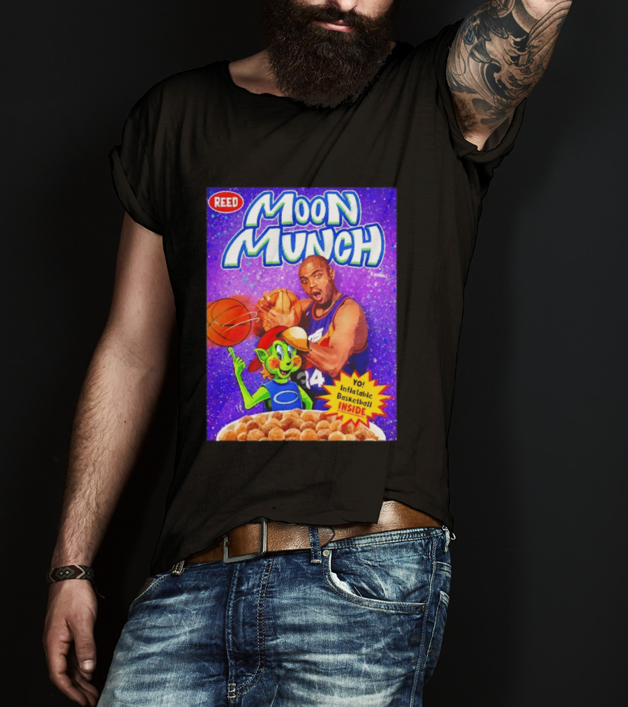Reed Moon Munch Basketball Cereal Charles Barkley Phoenix Suns Magic T-Shirt