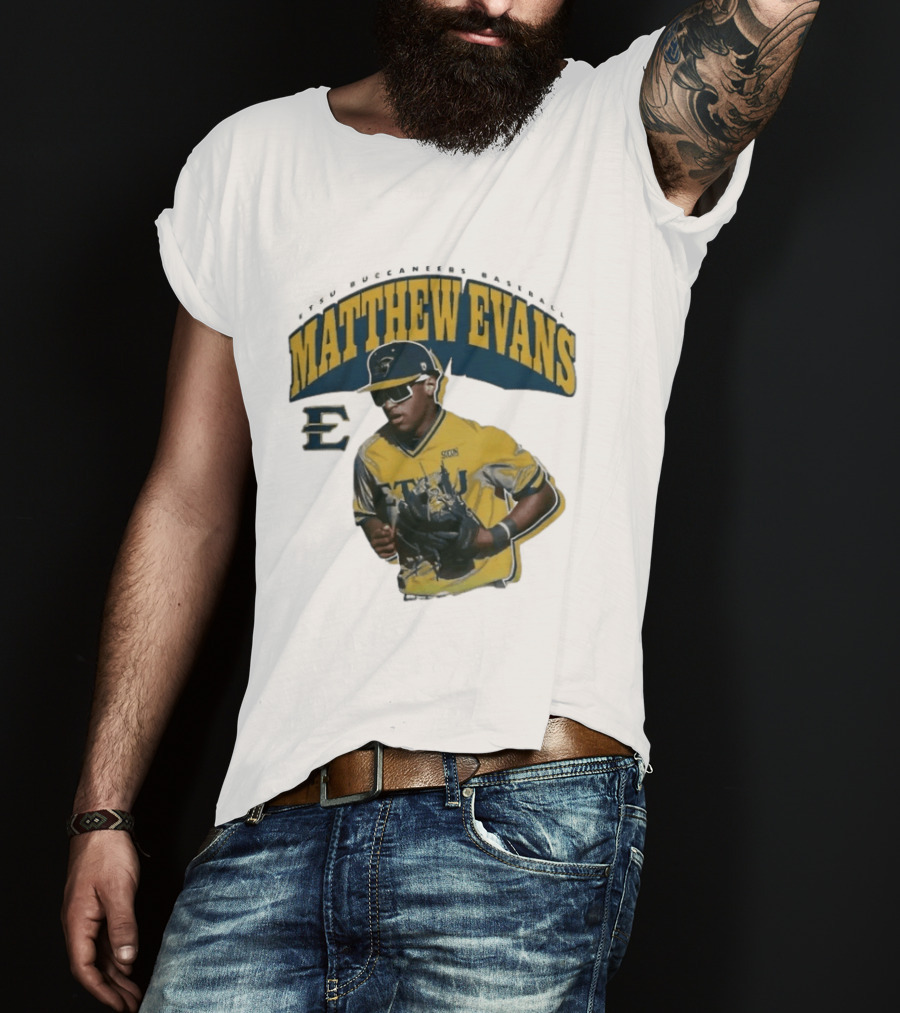 Etsu Matthew Evans Baseball Scon Sports Jersey T-Shirt