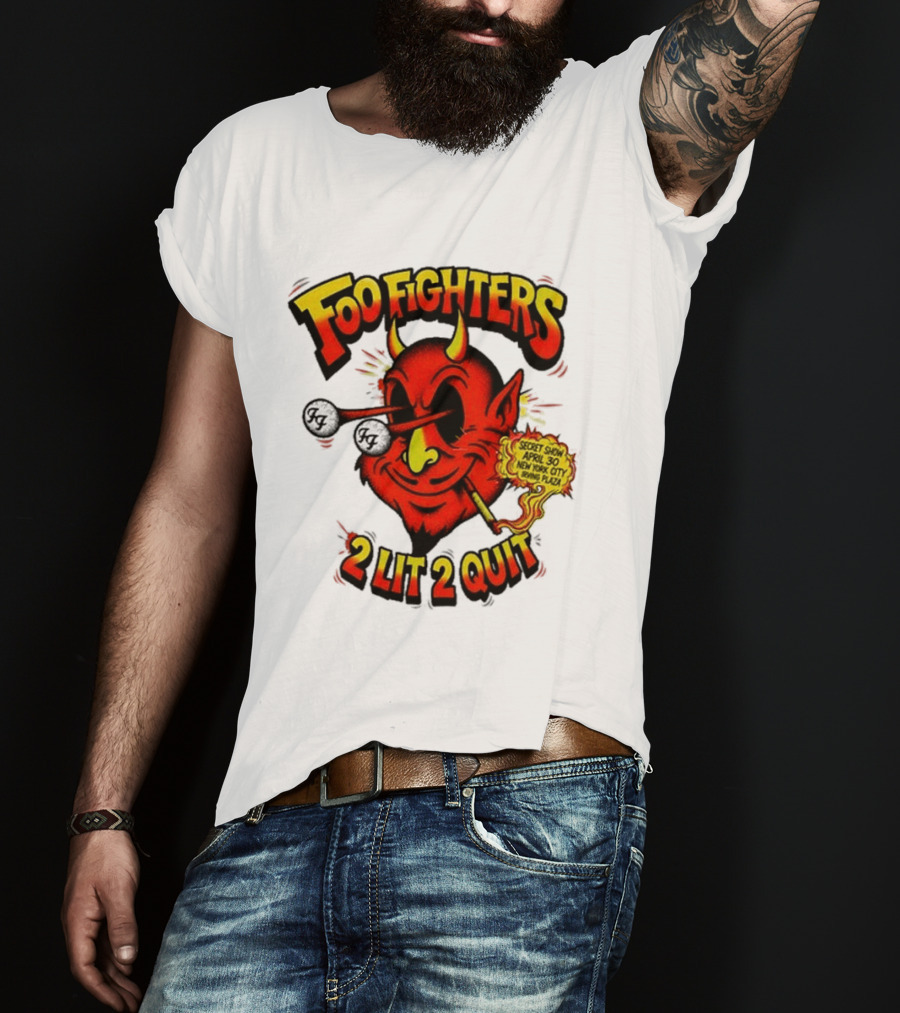 Foo Fighters Secret Show New York City Irving Plaza 2 Lit 2 Quit 2026 T-Shirt