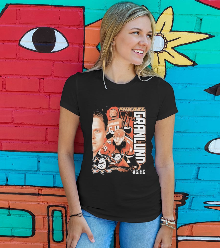 Anaheim Ducks Mikael Granlund VGHC Hockey Team Collage T-Shirt