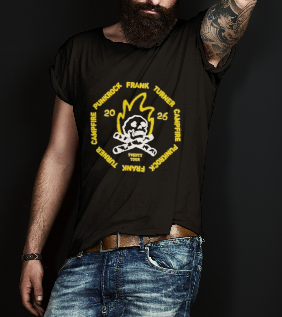 Frank Turner Campfire Punkrock 2026 Twenty Tour T-Shirt