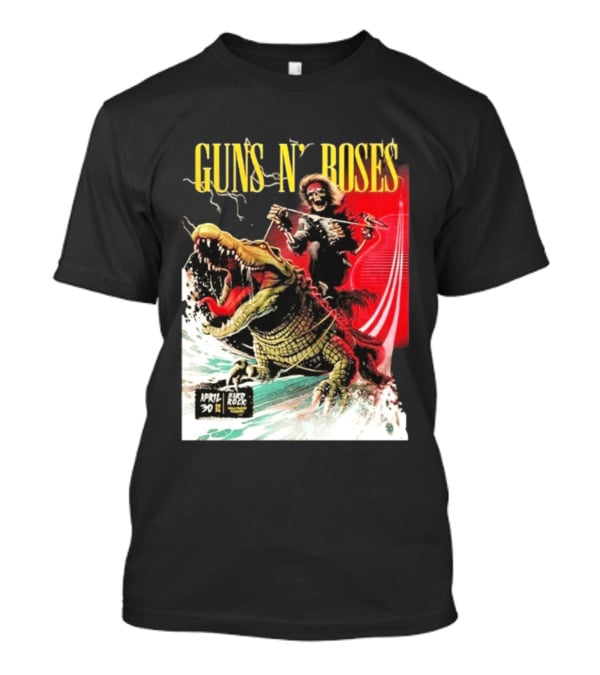 Guns N' Roses F1 Miami Grand Prix Florida 2026 Skeleton Rides Crocodile Hard Rock Live April 30 T-Shirt
