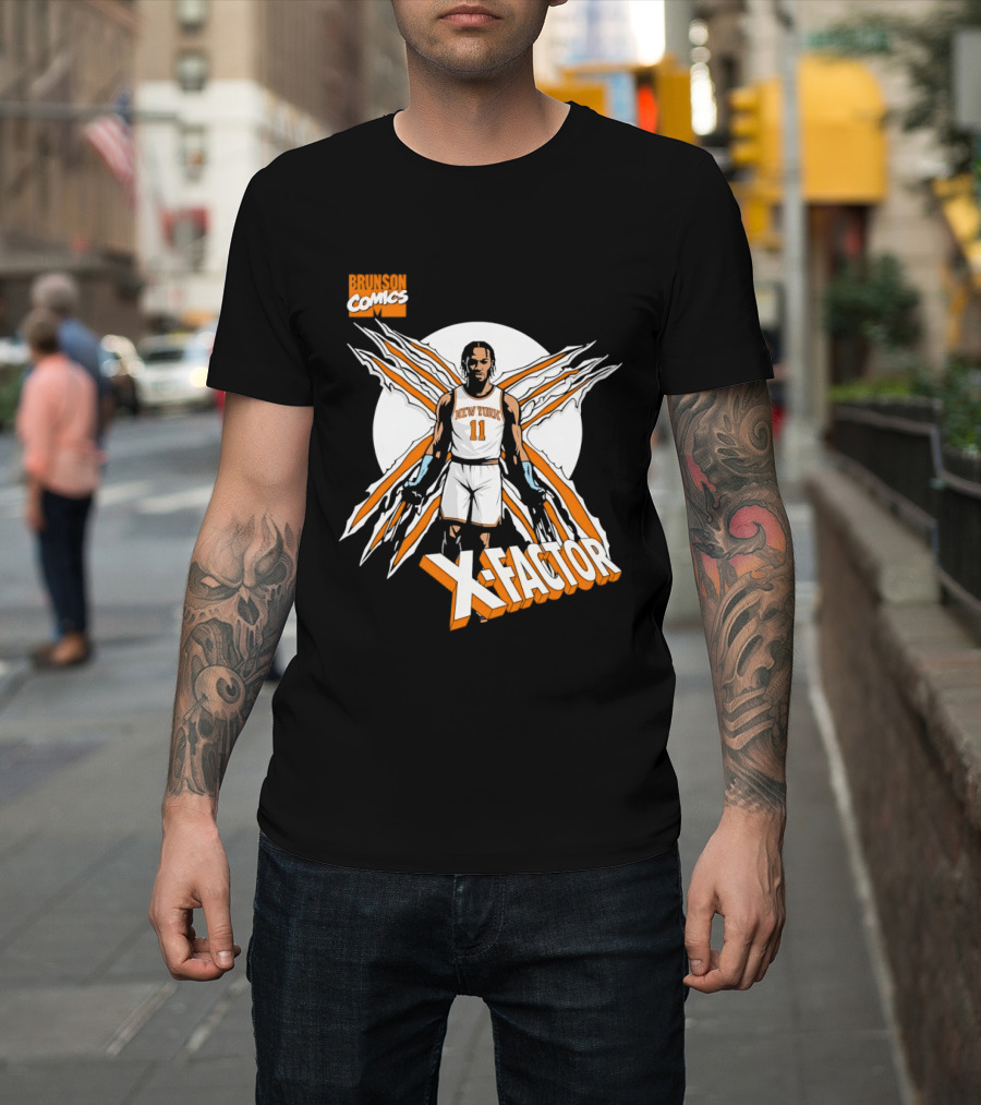 Jalen Brunson X Factor New York Knicks Comics NBA T-Shirt