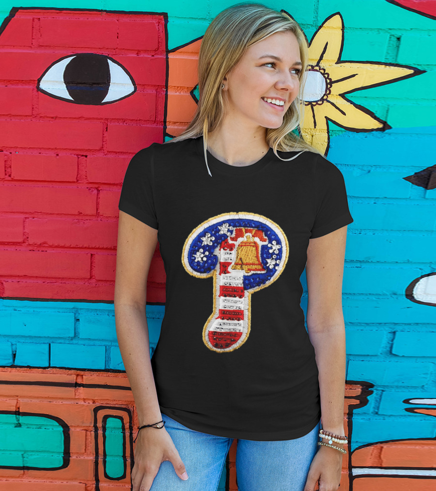 Philadelphia Bell Embroidered P American Flag Snapback Hat Kelly Oubre Jr T-Shirt