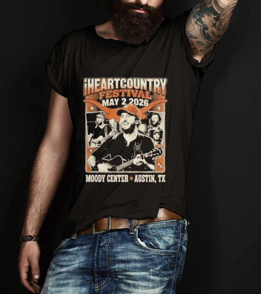 Luke Bryan IHeartCountry Festival May 2 2026 Moody Center Austin TX Texas Longhorns NCAA Collaboration T-Shirt