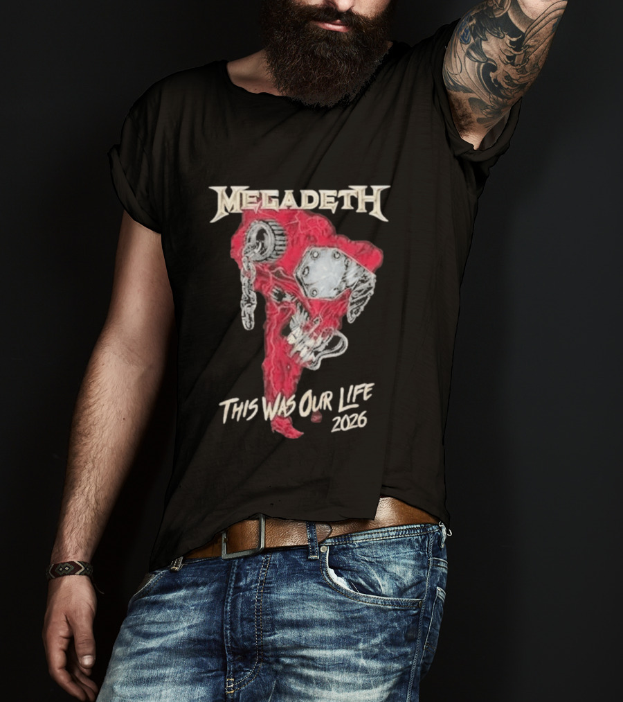 Megadeth This Was Our Life 2026 Latin America Tour Tecnopolis Buenos Aires April 30 T-Shirt