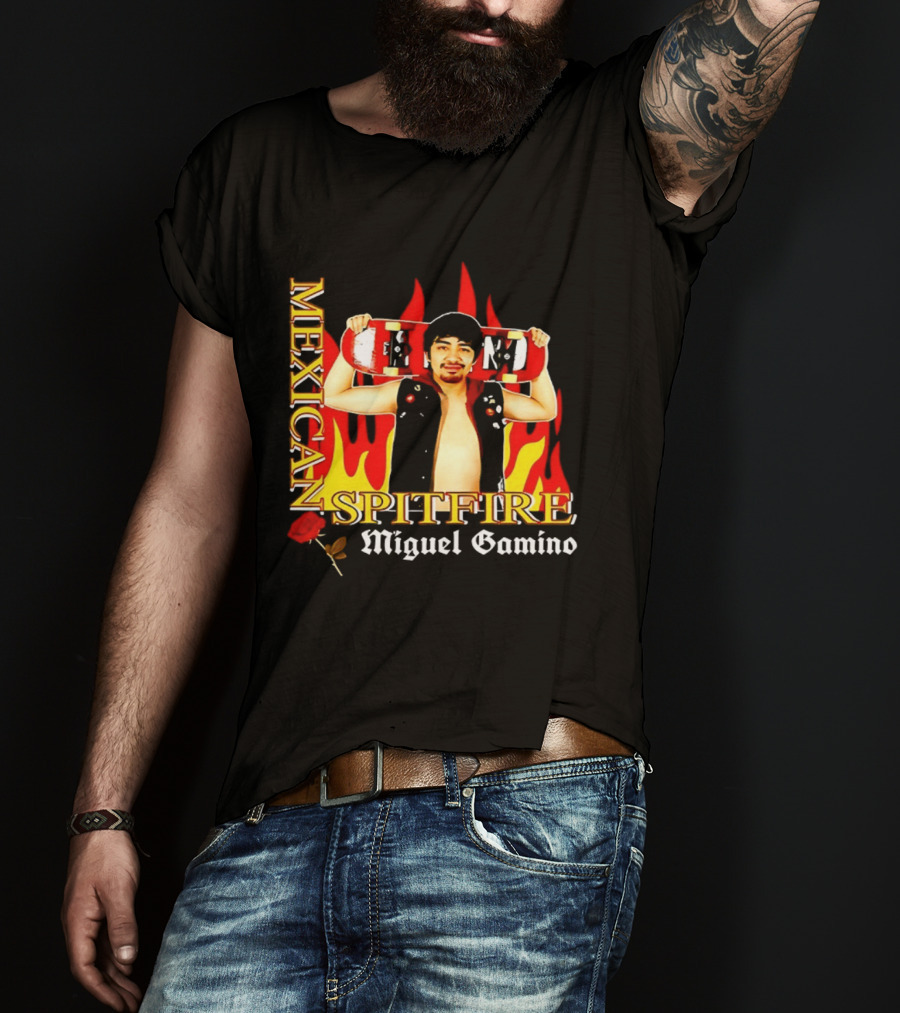 Mexican Spitfire Miguel Gamino Skateboard Fire Rose Vest T-Shirt