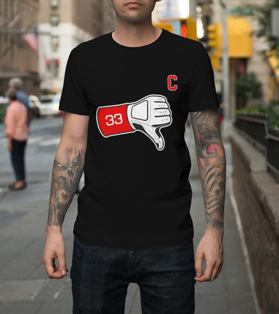 Nice Tek 33 Thumbs Down C Cleveland Guardians T-Shirt