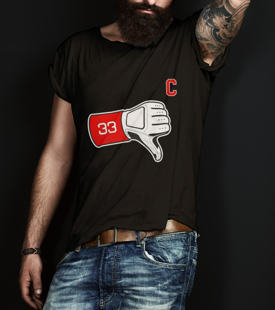 Nice Tek 33 Thumbs Down C Cleveland Guardians T-Shirt
