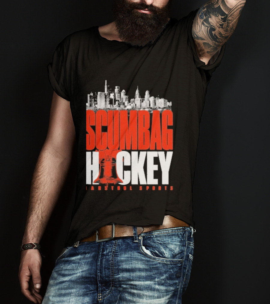 Barstool Sports Scumbag Hockey City Skyline T-Shirt