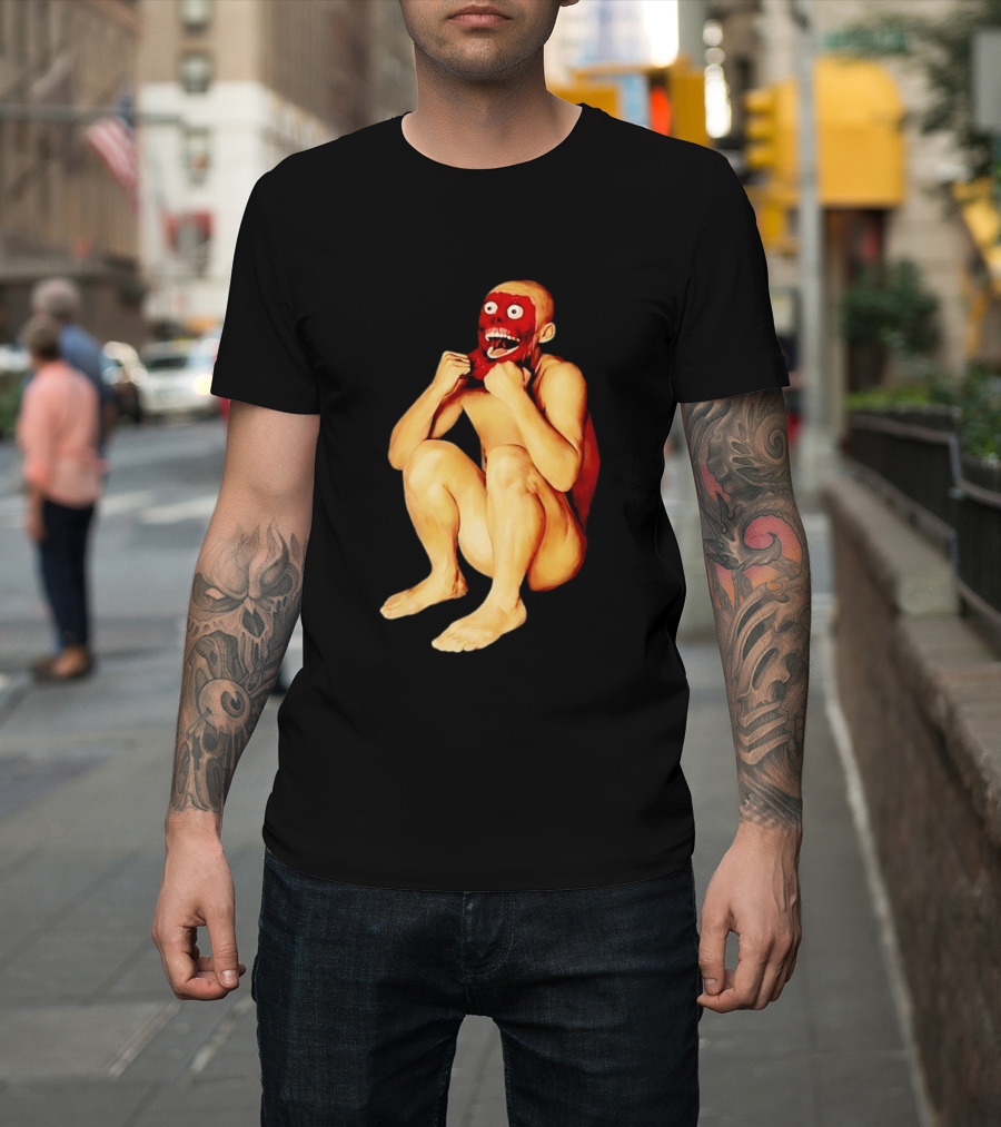 Face Off Meme Bald Character Peeling Illusion T-Shirt