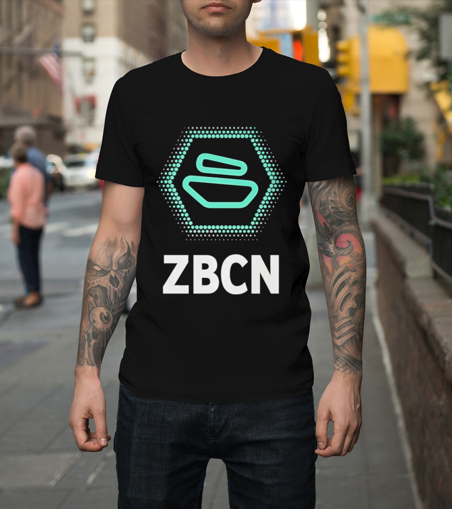 Zebec Network ZBCN Token Hexagon Mint Blue T-Shirt