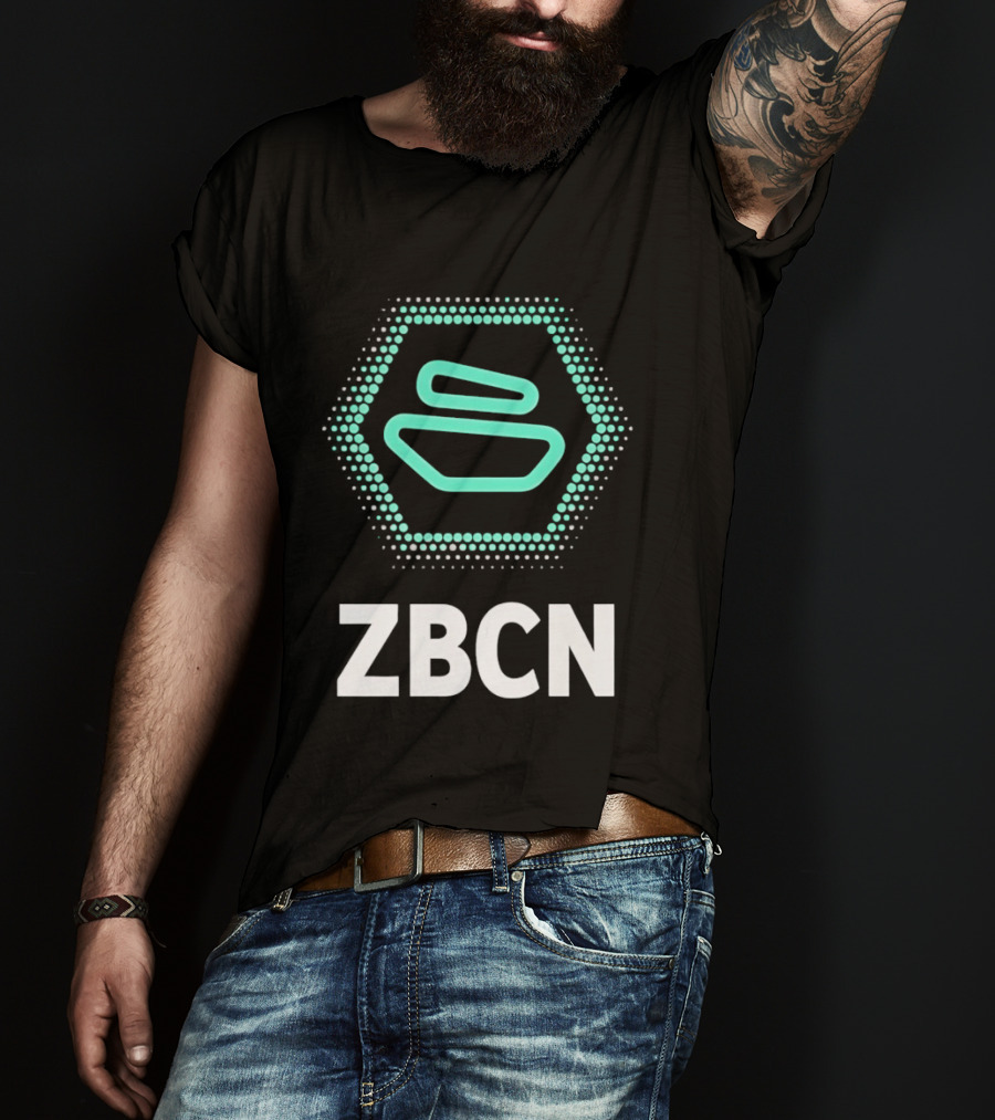 Zebec Network ZBCN Token Hexagon Mint Blue T-Shirt