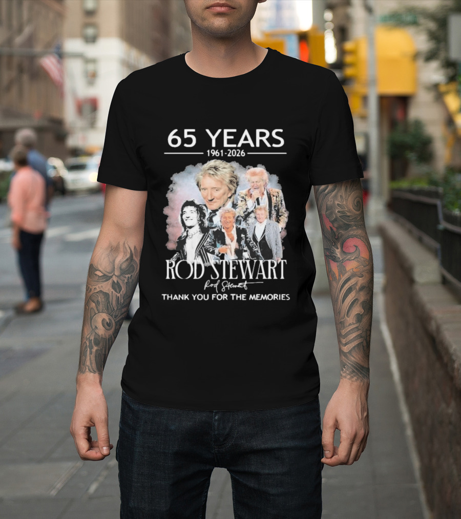65 Years 1961 2026 Rod Stewart Thank You For The Memories T-Shirt