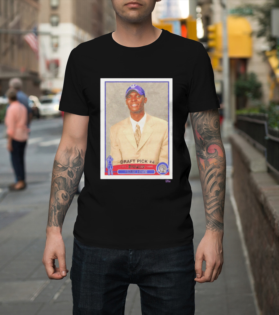 Toronto Raptors Chris Bosh 2003 Topps Draft Pick #4 Basketball Card T-Shirt