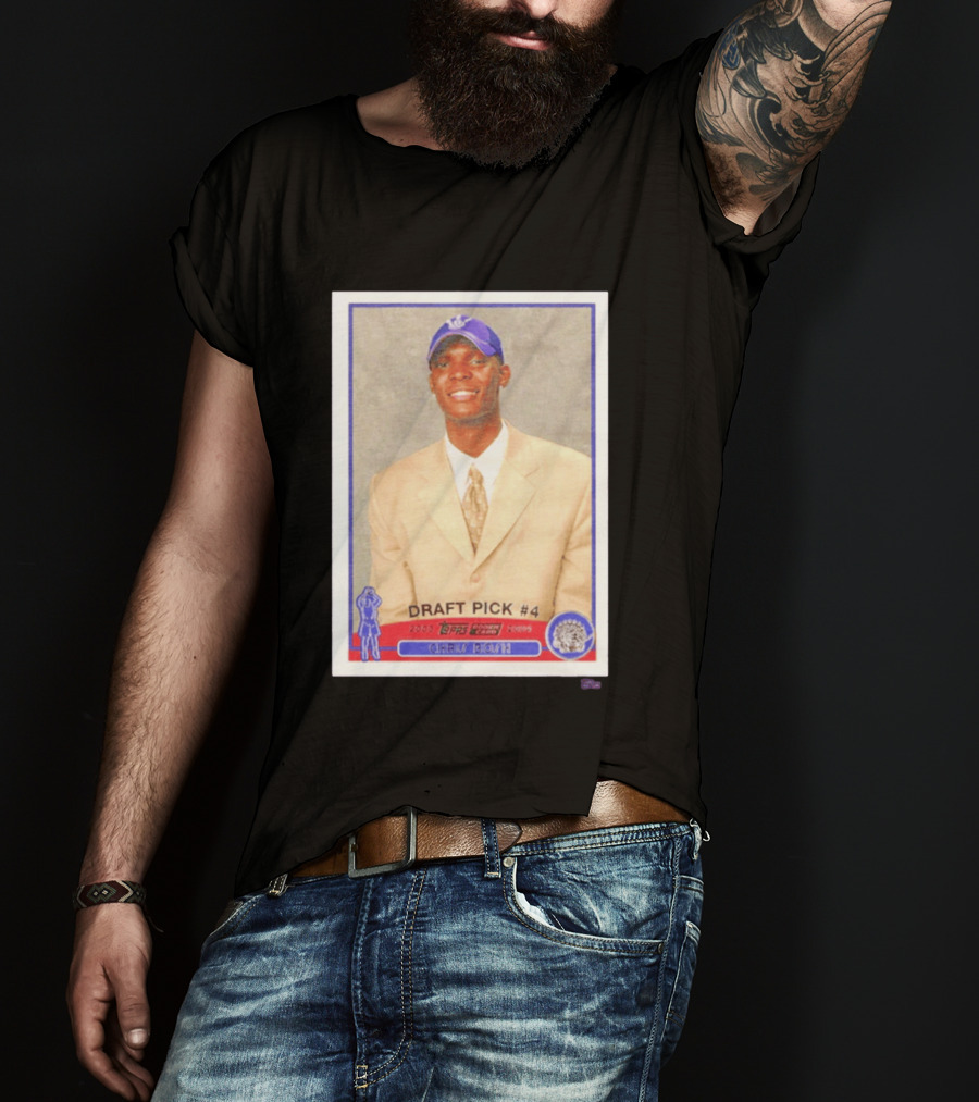 Toronto Raptors Chris Bosh 2003 Topps Draft Pick #4 Basketball Card T-Shirt
