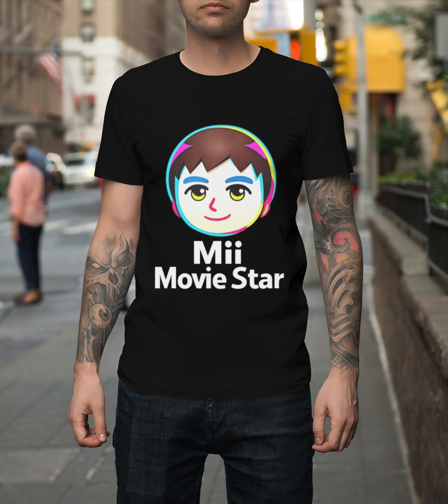 Mii Movie Star Icon Face Emojis T-Shirt