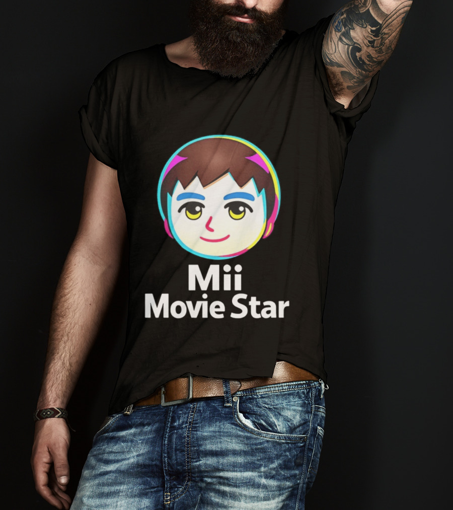 Mii Movie Star Icon Face Emojis T-Shirt