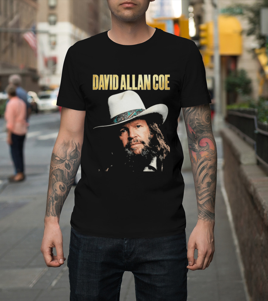 David Allan Coe Country Music Iconic Cowboy Hat T-Shirt