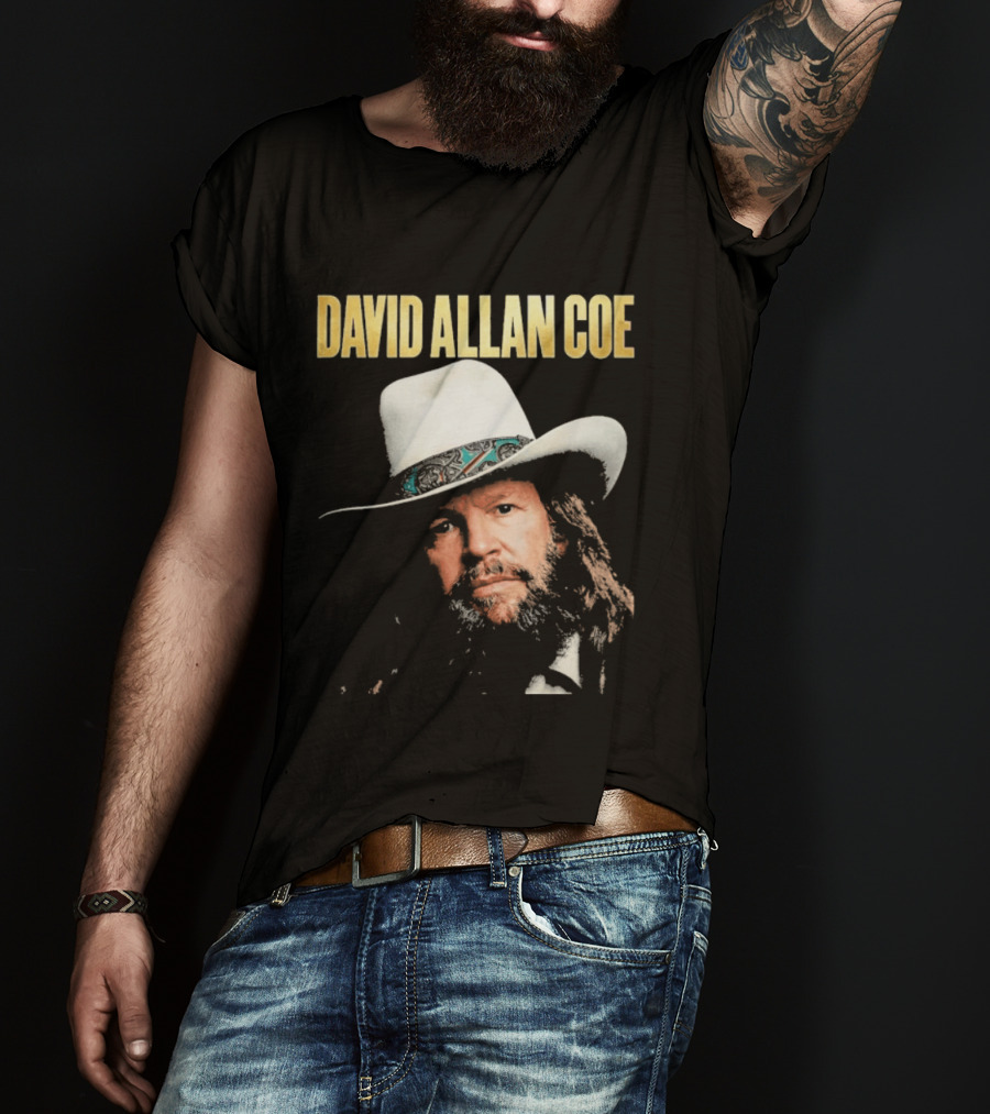 David Allan Coe Country Music Iconic Cowboy Hat T-Shirt