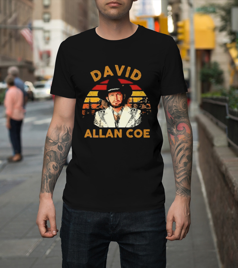 David Allan Coe Sunset Country Music T-Shirt