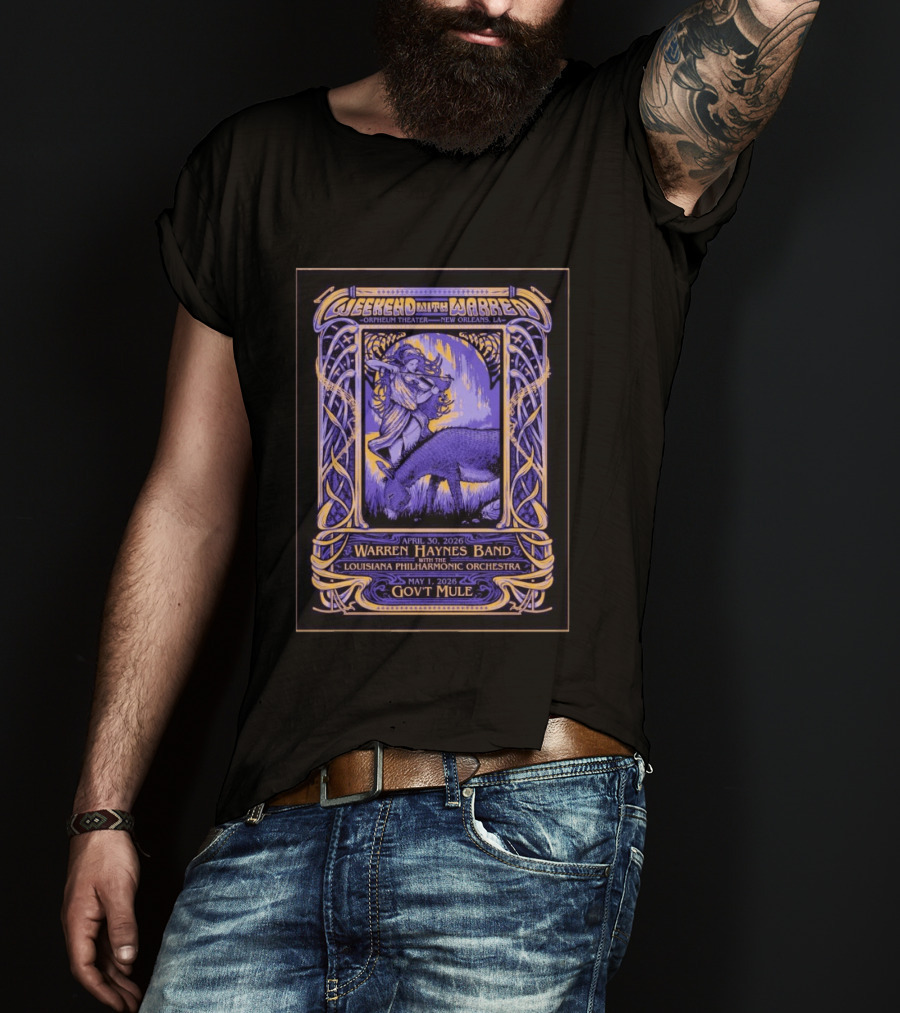 Weekend With Warren Haynes Band New Orleans Orpheum Theater April 30 May 1 2026 Louisiana Philharmonic Orchestra Gov't Mule T-Shirt
