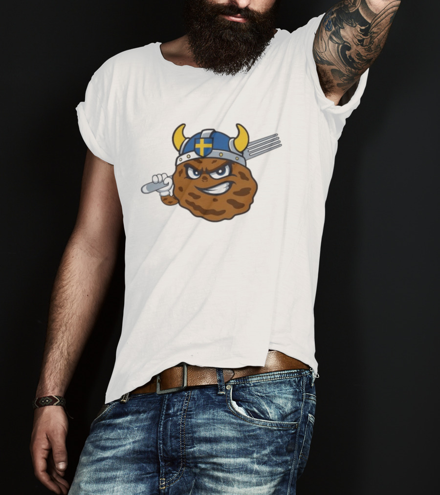 Kane County Cougars Swedish Meatballs 2026 Baseball Viking Helmet Fork T-Shirt