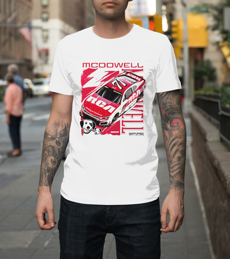 McDowell RCA 2026 Racing Car Number 34 Spire Motorsports T-Shirt