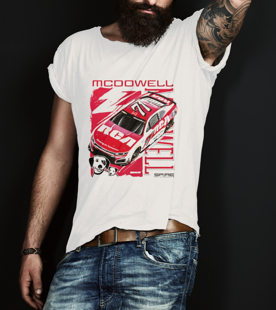 McDowell RCA 2026 Racing Car Number 34 Spire Motorsports T-Shirt
