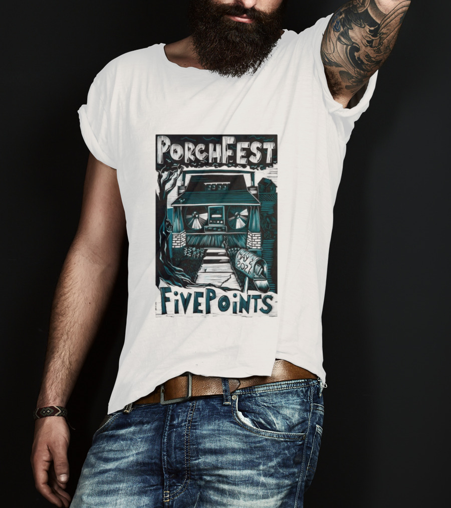 PorchFest FivePoints May 2026 Huntsville AL Music Event T-Shirt