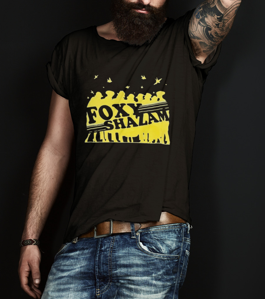 Foxy Shazam Yellow Silhouettes And Birds T-Shirt