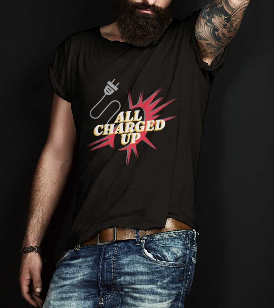 Ottawa All Charged Up Electric Energy Burst Plug T-Shirt