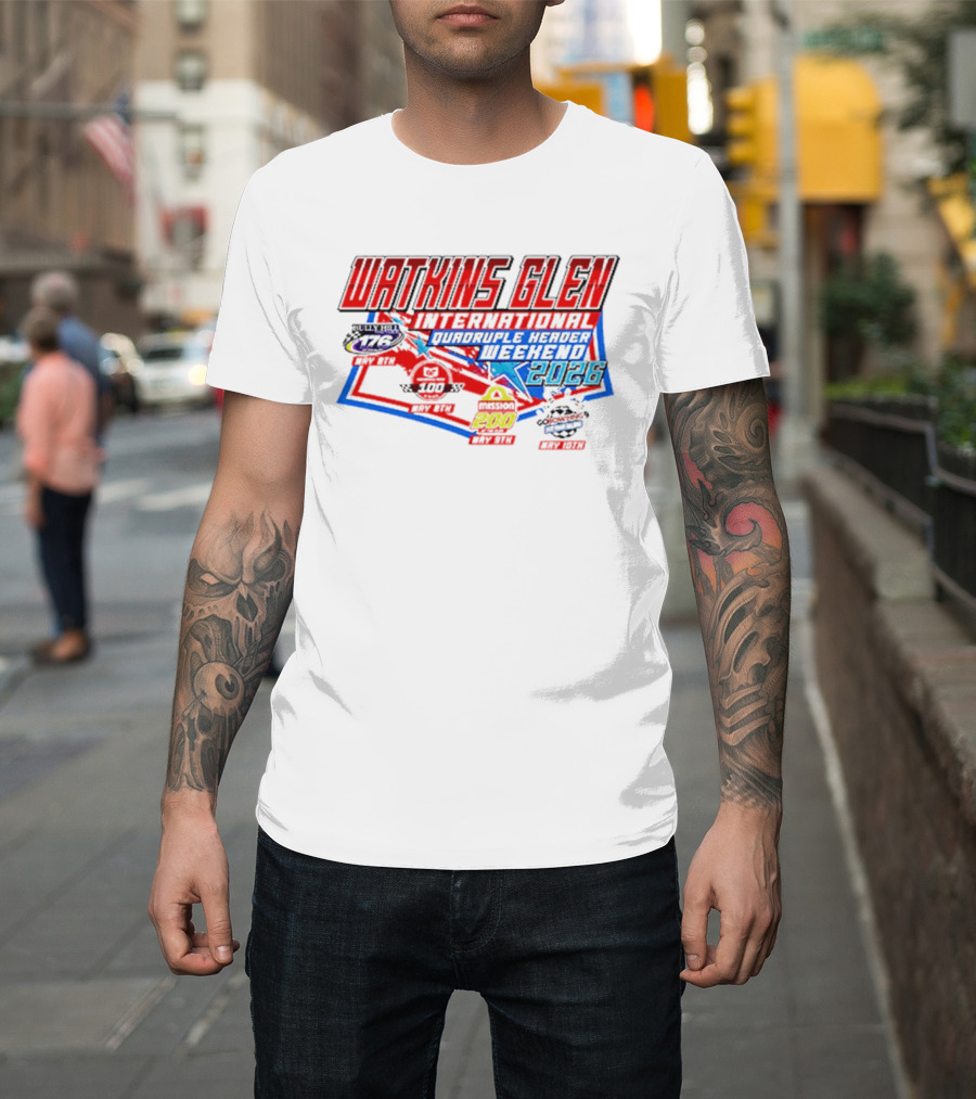 Watkins Glen International 2026 Quadruple Header Weekend Events T-Shirt