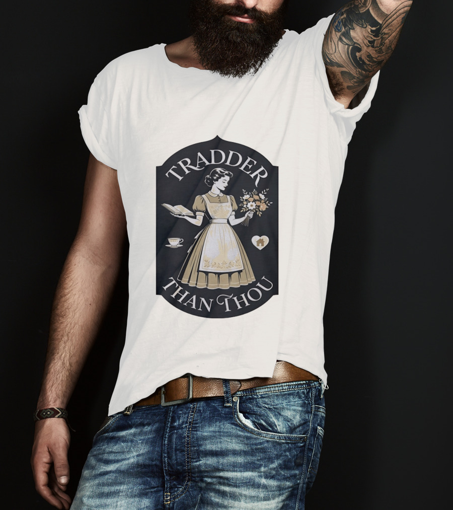 Tradder Than Thou Woman Holding Book And Flower T-Shirt