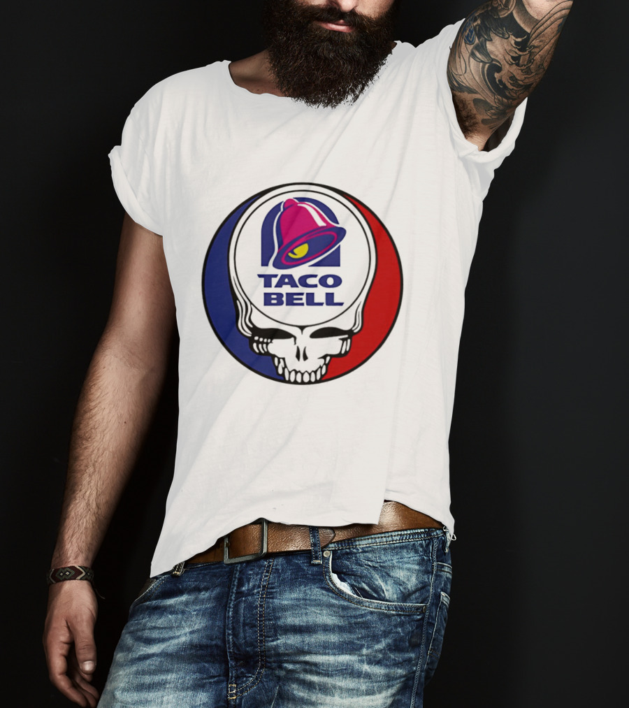 Taco Bell Grateful Dead Skull Logo Red Blue Collaboration T-Shirt